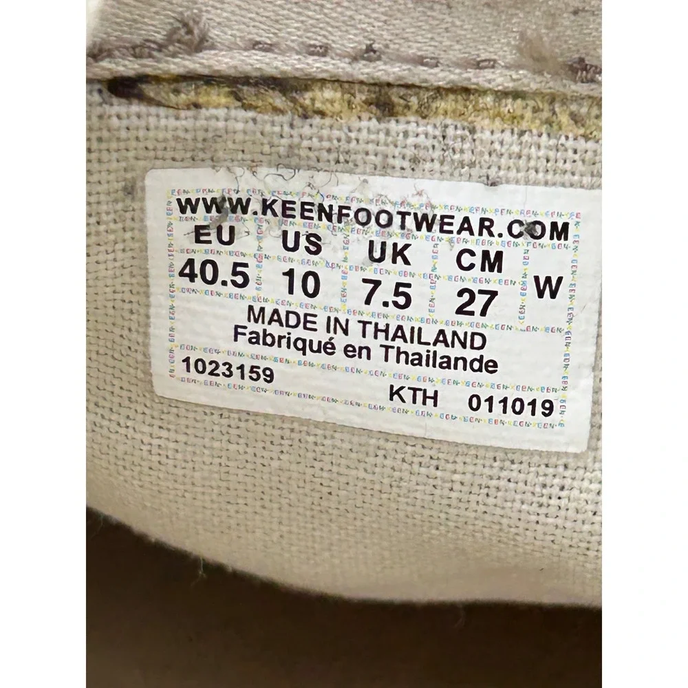 KEEN Women's Casual Striped Canvas Lace Up Sneakers Beige Tan Size 10‎